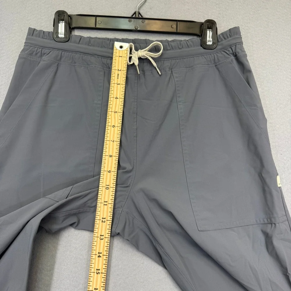 Vuori Gray Performance Miles Jogger Pants Elastic Waist Drawstring Activewear M